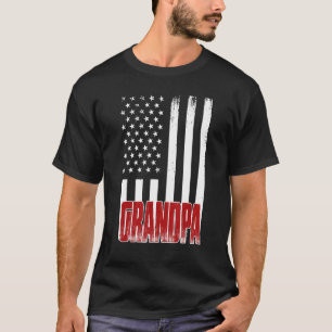 Camiseta Mens Incomodaram A Bandeira Americana Avô Para Gor