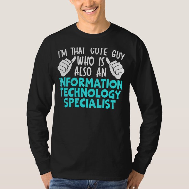 Camiseta Mens Information Technology Specialist Computer Jo (Frente)