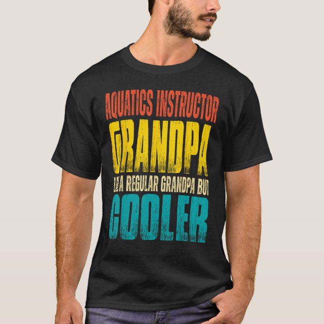 Camiseta Mens Instrutor de Aquáticos Avô Como um vovô b (Frente)