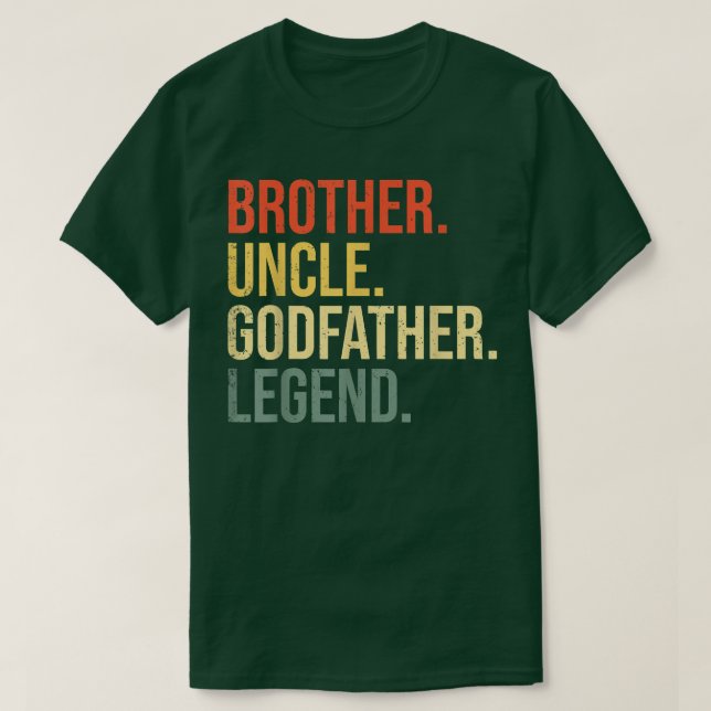 Camiseta Mens Irmão Tio Goddad Legend Divertido Melhor Engr (Frente do Design)