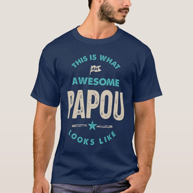 Camiseta Mens Isto é o que parece um Papou incrível (Frente)