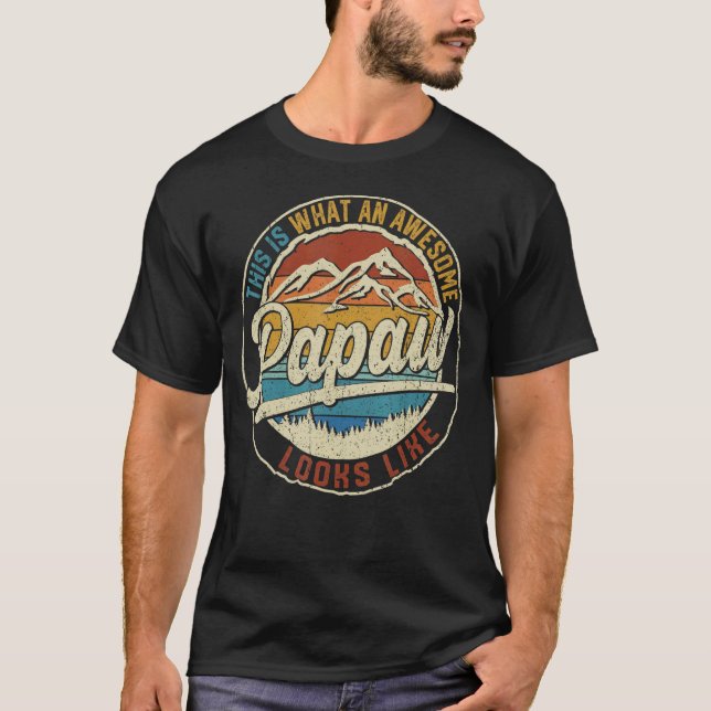 Camiseta Mens, Isto É O Que Um Incrível Papaw Parece Fath (Frente)