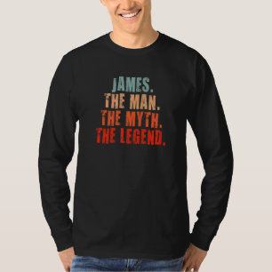 Camiseta Mens James O Homem O Mito Que A Legenda Personaliz