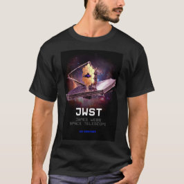 Camiseta Mens James Webb Telescópio Espacial JWST preto