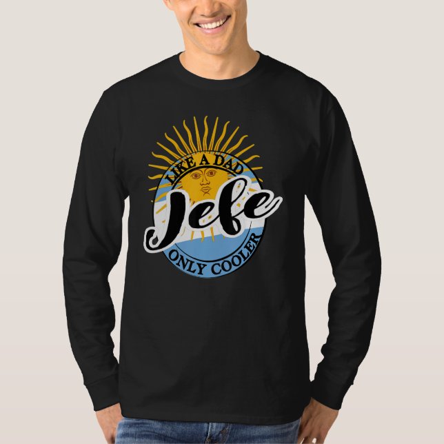 Camiseta Mens Jefe Dad in Spanish Argentina (Frente)
