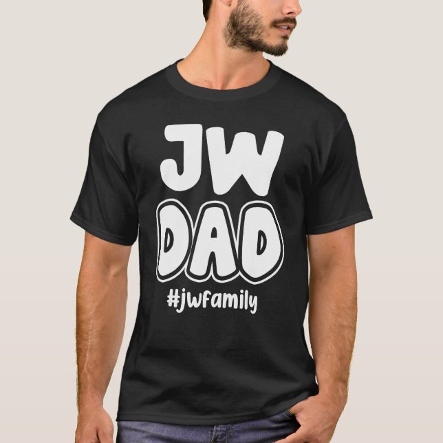 Camiseta Mens Jehovah's Witnesses Jw Dad JW Family (Frente)