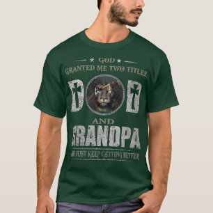 Camiseta Mens Jesus Leão Deus Me Deu Dois Títulos Pai E