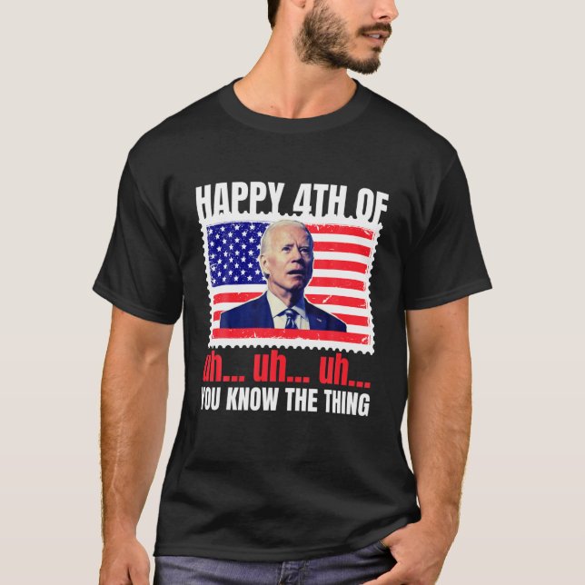 Camiseta Mens Joe Biden Confundiu A Engraçada Feliz De Tend (Frente)