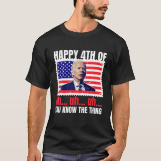 Camiseta Mens Joe Biden Confundiu A Engraçada Feliz De Tend