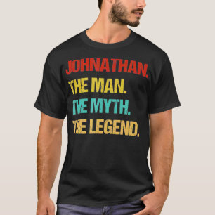 Camiseta Mens Johnathan O Homem O Mito A Lenda
