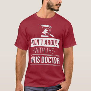 Camiseta Mens Juris Doutor em Jurisprudência Lei de Argue