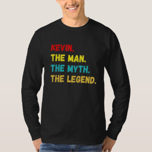 Camiseta Mens Kevin O Homem O Mito A Lenda