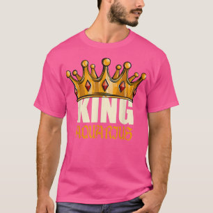 Camiseta Mens King Aquarius Zodiac Birthday Horoscope Astro