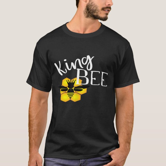 Camiseta Mens King Bee Beekeeper Honeycomb Graphic (Frente)