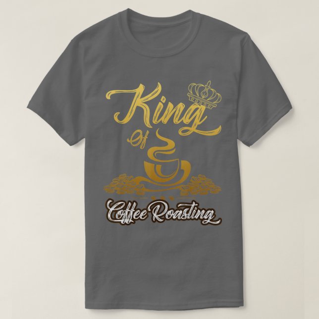 Camiseta Mens King do Café Roasting Roaster Gift Cof (Frente do Design)