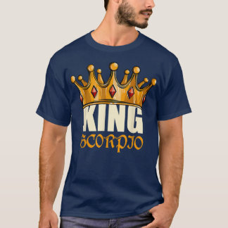 Camiseta Mens King Scorpio Zodiac Birthday Horoscope Astrol