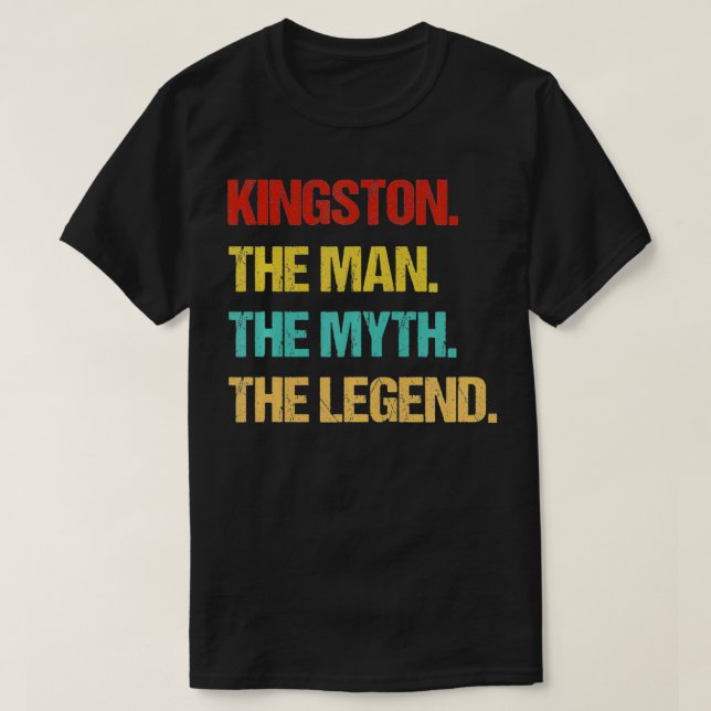 Camiseta Mens Kingston O Homem O Mito A Lenda (Frente do Design)