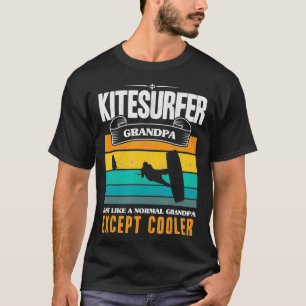 Camiseta Mens Kitesurfing Grandpa Kiteboarder Grandfather K