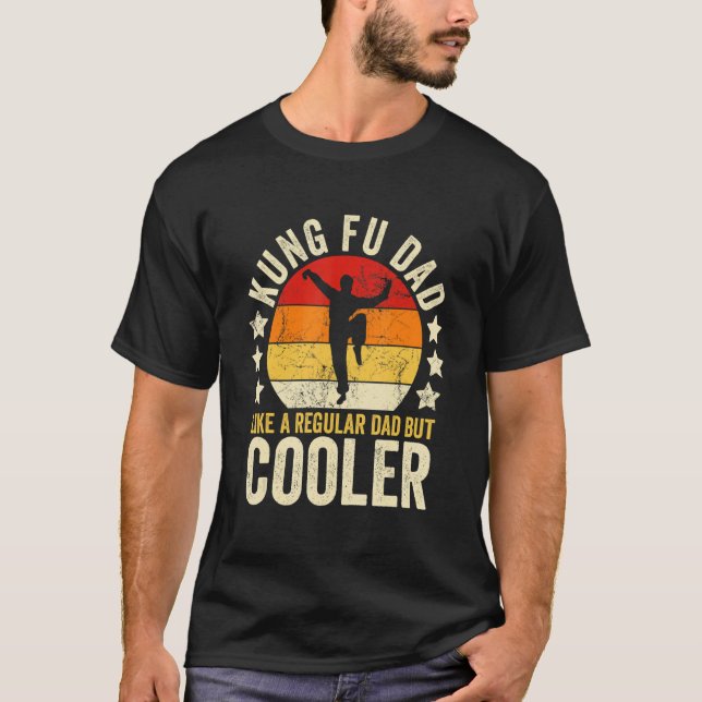 Camiseta Mens Kung Fu Pai Como Um Pai Regular Mas Gordura M (Frente)