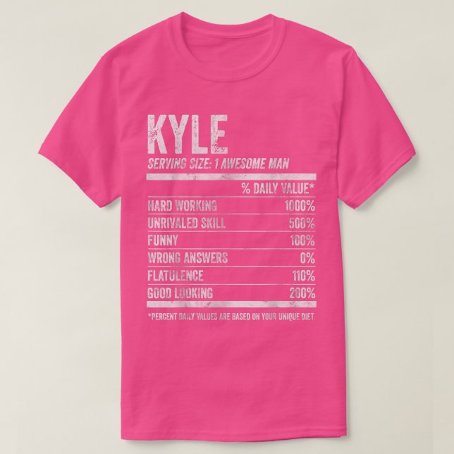 Camiseta Mens Kyle Nutrition Nome Personalizado Nome Engraç (Frente do Design)