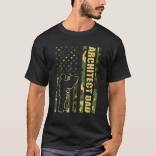 Camiseta Mens Legal American Flag Camouflage Architect Pai