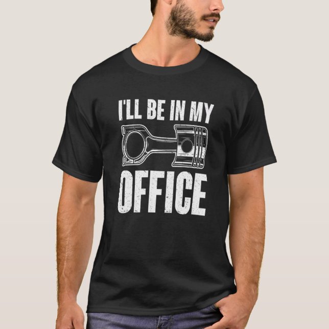 Camiseta Mens Legal Estarei no meu escritório. (Frente)