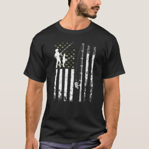 Camiseta Mens Legal Pescarias Dos Eua Camuflam Pavilhão Dos
