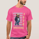 Camiseta Mens Legend novembro de 1974 50th Birthday Bear 50<br><div class="desc">Mens Legend novembro de 1974 50th Birthday Bear 50 Anos</div>