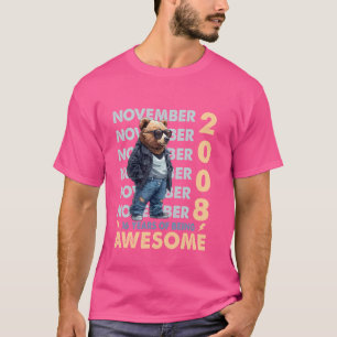 Camiseta Mens Legend novembro de 2008 16th Birthday Bear 16