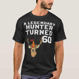 Camiseta Mens Legendary Hunter fez 60 Legal 60º Aniversár
