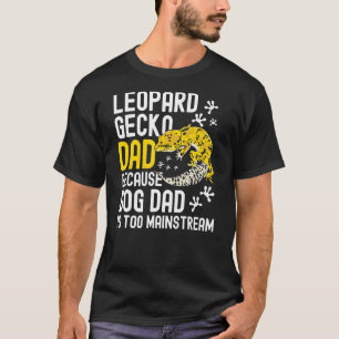 Camiseta Mens Leopard Gecko - Pai Pet Lizard - Muito Comum