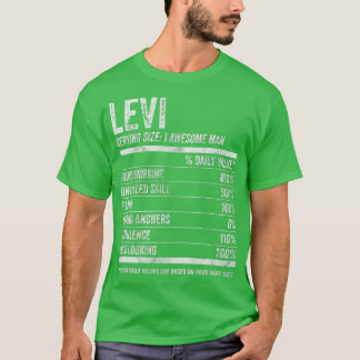 Camiseta Mens Levi Nutrition Personalized Name  Funny Name