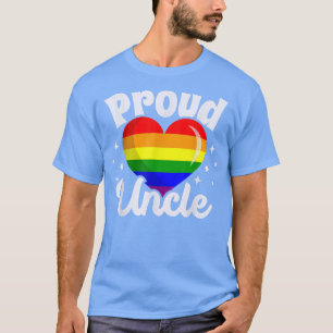 Camiseta Mens LGBT Coração Orgulhosa Tio LGBTQ Orgulho gay