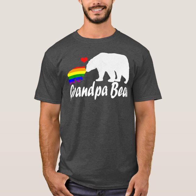 Camiseta Mens LGBT Grandpa Bear Gay Pride Equal Rights (Frente)