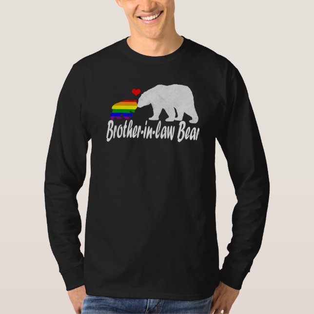 Camiseta Mens Lgbt Irmão Na Lei Ursa Orgulho gay Igual (Frente)