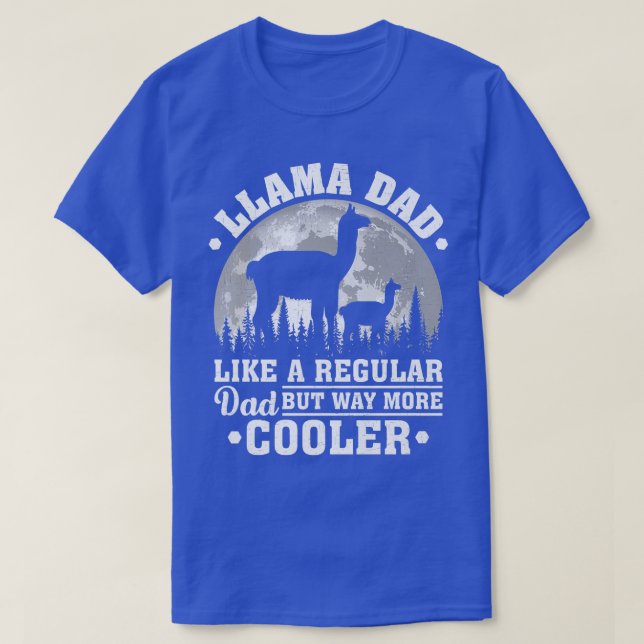 Camiseta Mens Llama Dad Like A Regular Dad Funny Llama Fath (Frente do Design)