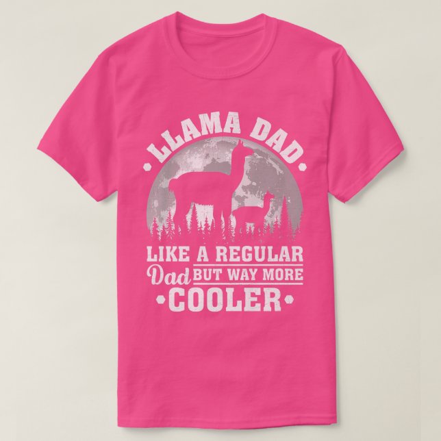 Camiseta Mens Llama Dad Like A Regular Dad Funny Llama Fath (Frente do Design)