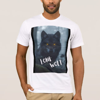Camiseta mens(lobo solitário design)