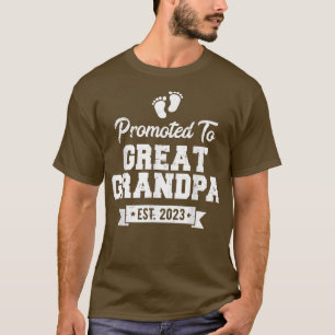 Camiseta Mens Logo Ser Excelente Avô Promovido a Grande