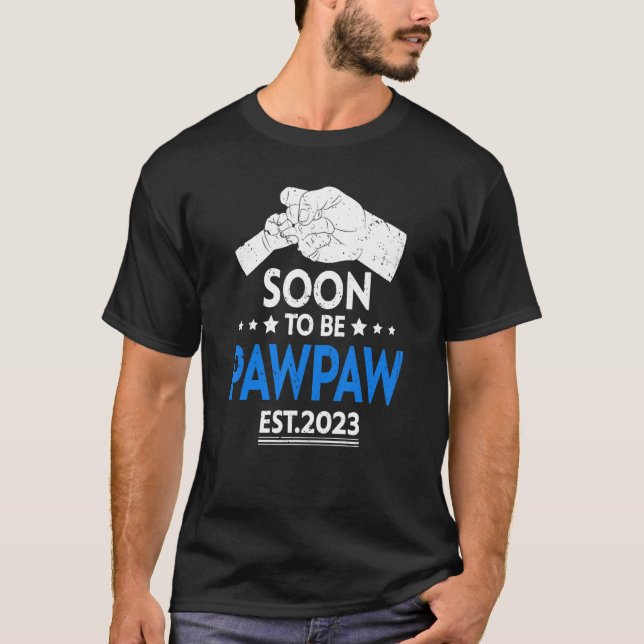 Camiseta Mens Logo Serão O Dia de os pais Pawpaw 2023 Prime (Frente)