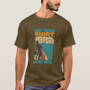 Camiseta Mens Lucky FisheriesNão Lavar Dia de os pais 709