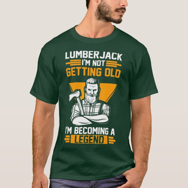 Camiseta Mens Lumberjack Forestry Lumber (Frente)