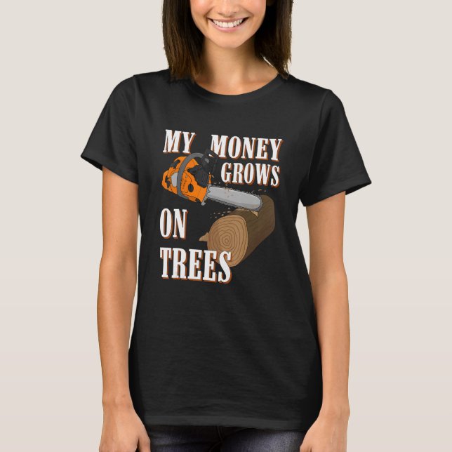 Camiseta Mens Lumberjack my money grows on trees (Frente)