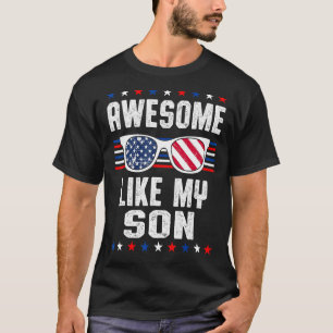 Camiseta Mens Mãe Pai Cita Incrível Como Meu Filho Feliz Pa