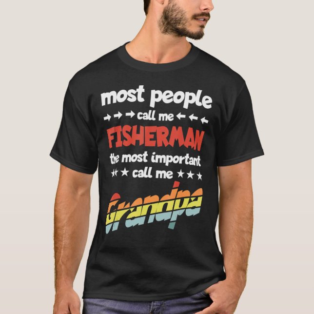 Camiseta Mens Maiores Pessoas Me Chamam De Pescador Mais Im (Frente)
