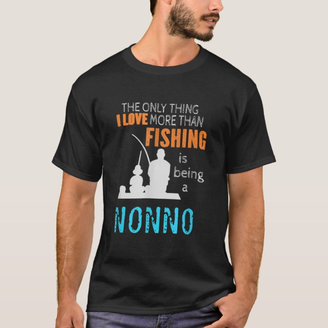 Camiseta Mens Mais Do Que Amor Pesca Não Na Itália (Frente)