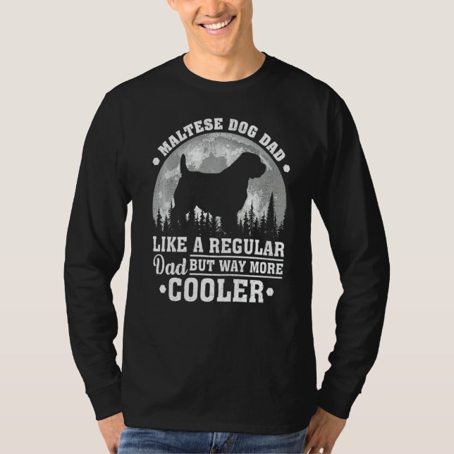 Camiseta Mens Maltês Pai Como Um Pai Normal Maltês Do (Frente)