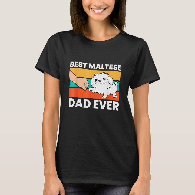 Camiseta Mens Maltese Dad Best Maltese Dad Ever (Frente)