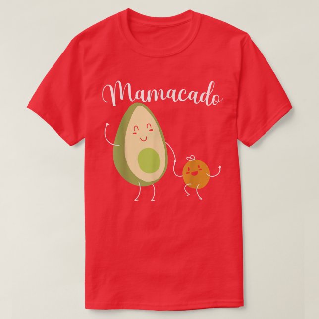 Camiseta Mens Mamacado Mãe Dia de as mães Avocado (Frente do Design)