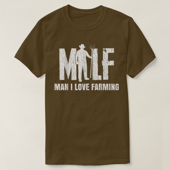Camiseta Mens Man I Love Farming Funny Farmer Fazenda Trato (Frente do Design)